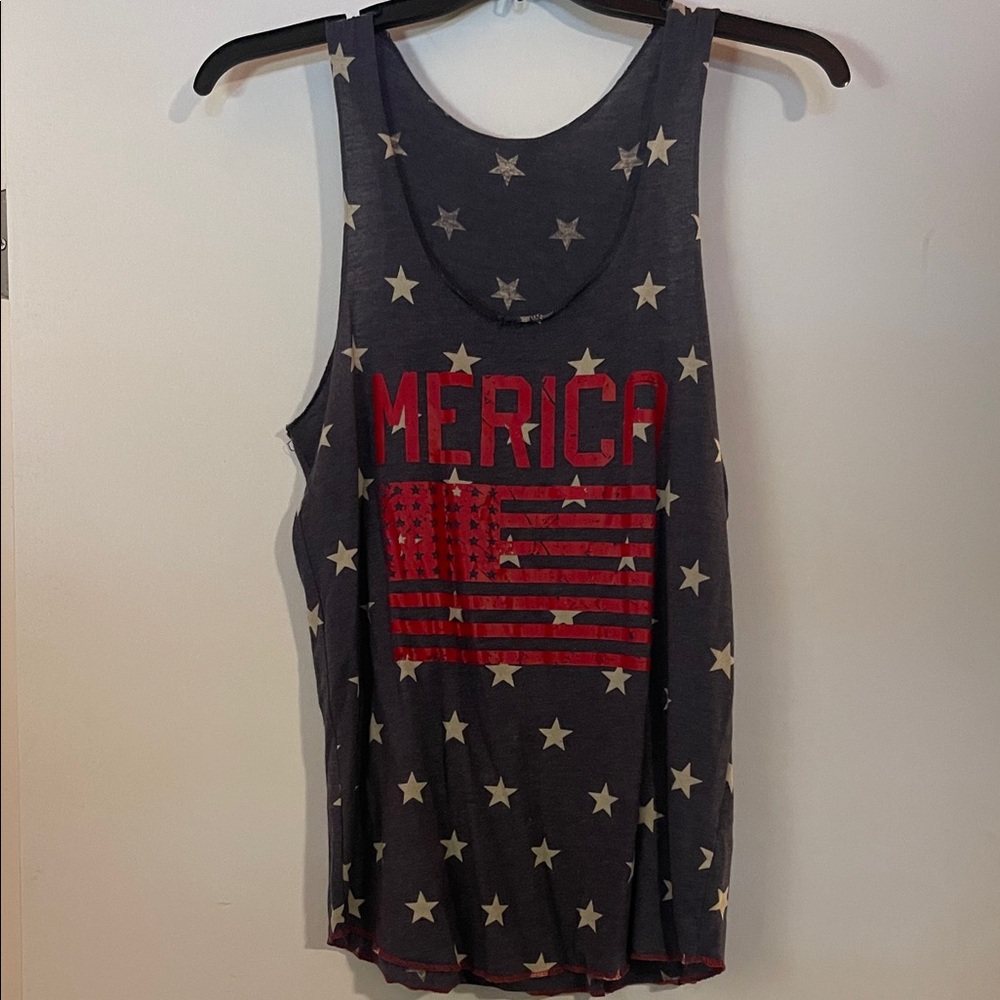 Alternative Navy and Red Star Tank Top